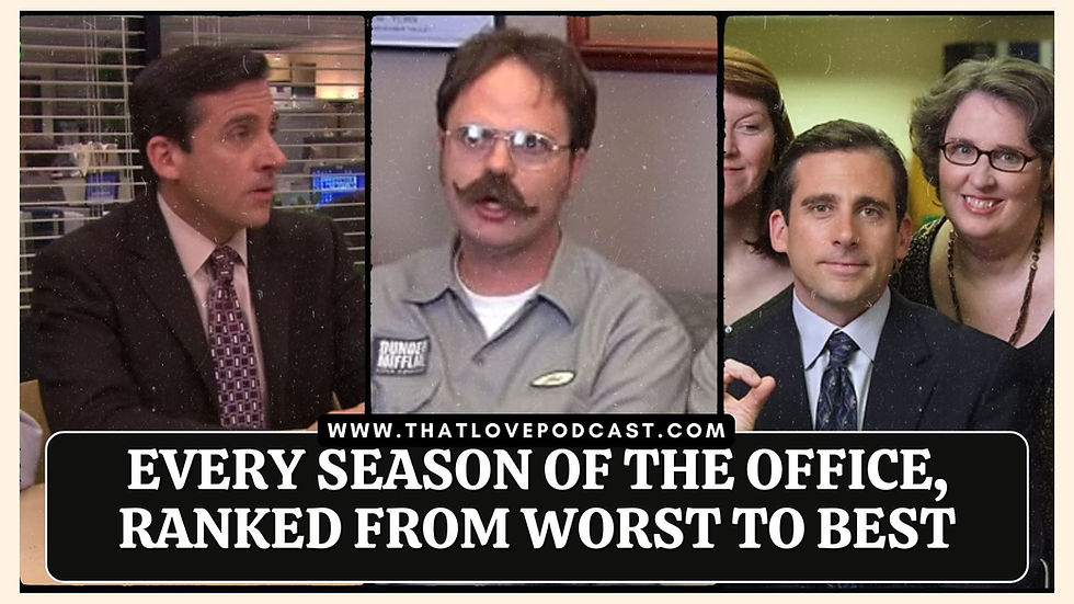 Collage of The Office characters with ranking banner reading Every Season of The Office, Ranked From Worst to Best