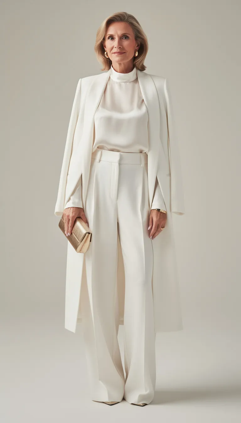 The Cloud Dancer Monochromatic Trouser Look