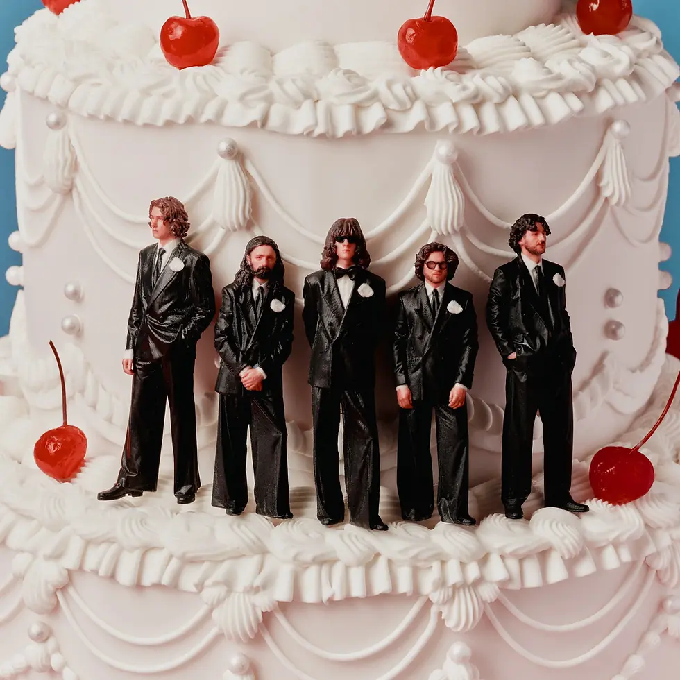 Promotional image for Songs From the Wedding Cake by Blossoms.