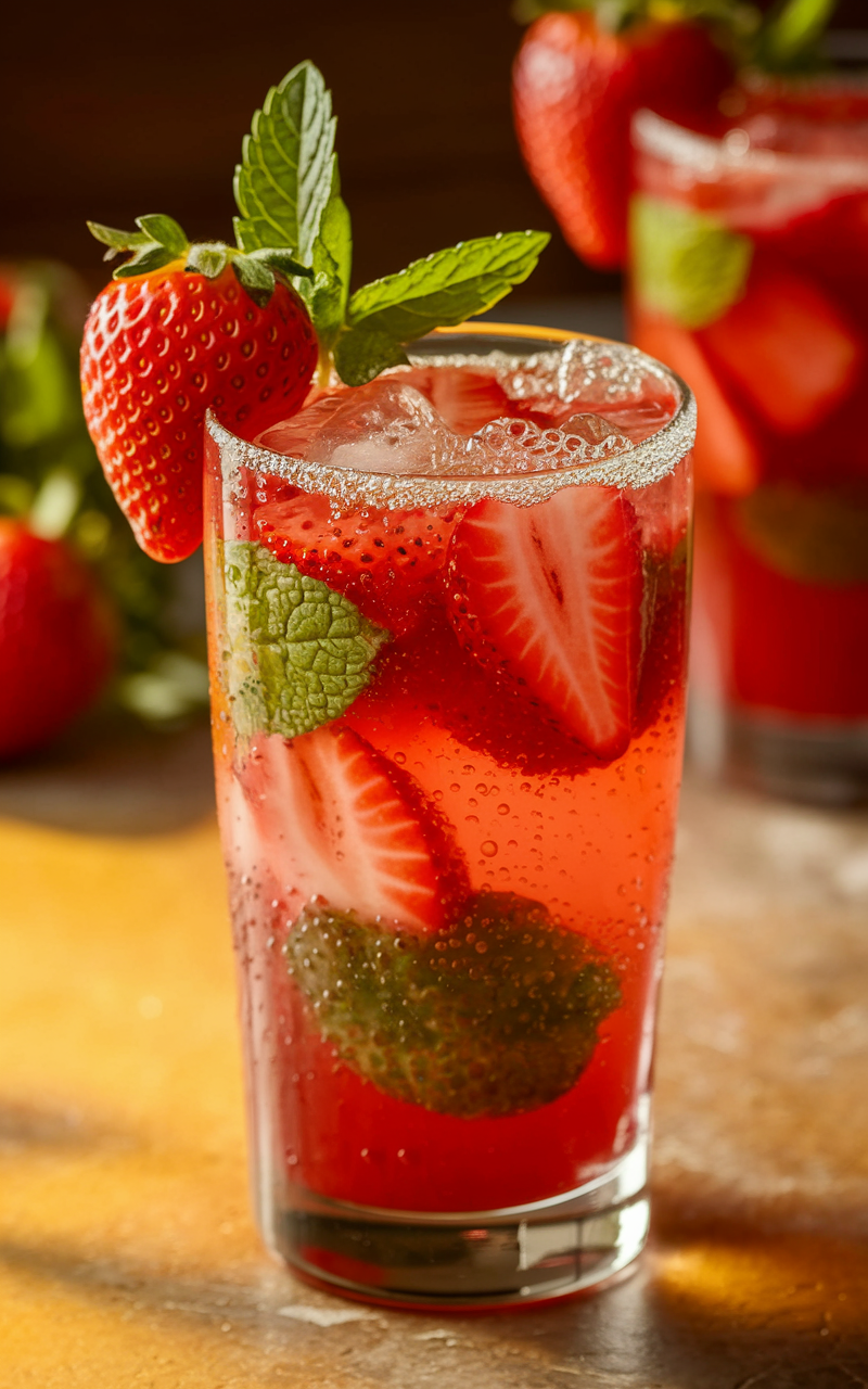 The 'Summer Fling' Strawberry Mojito Mocktail