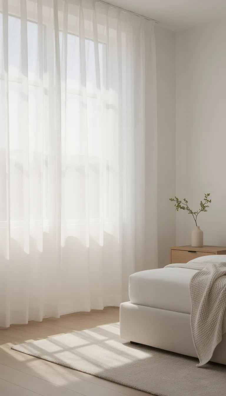 Swap Heavy Drapes for Sheer Linens