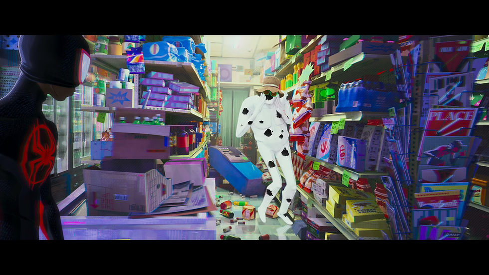 Miles Morales encounters the Spot in Across the Spider-Verse