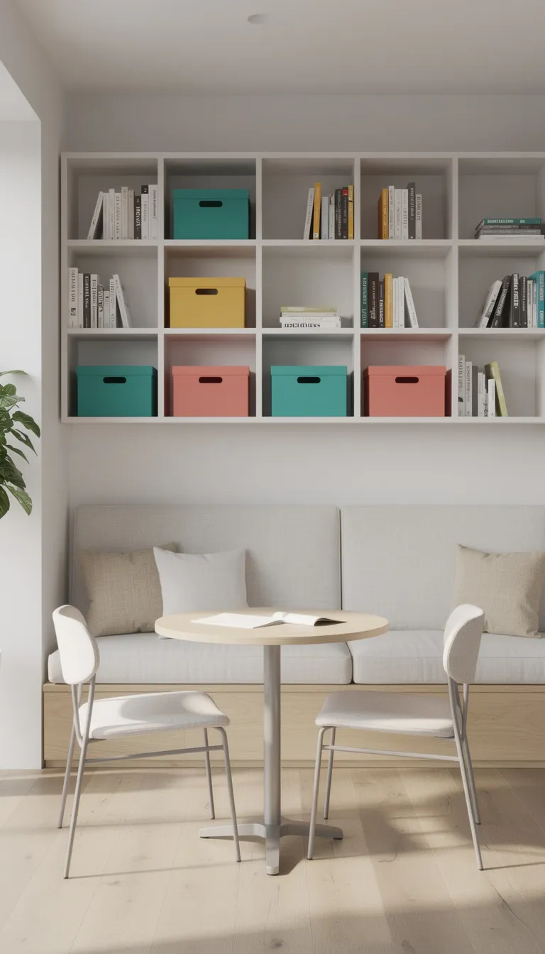 Built-In Bench with Shelving