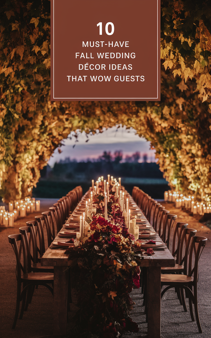 10 Must-Have Fall Wedding Décor Ideas That Wow Guests