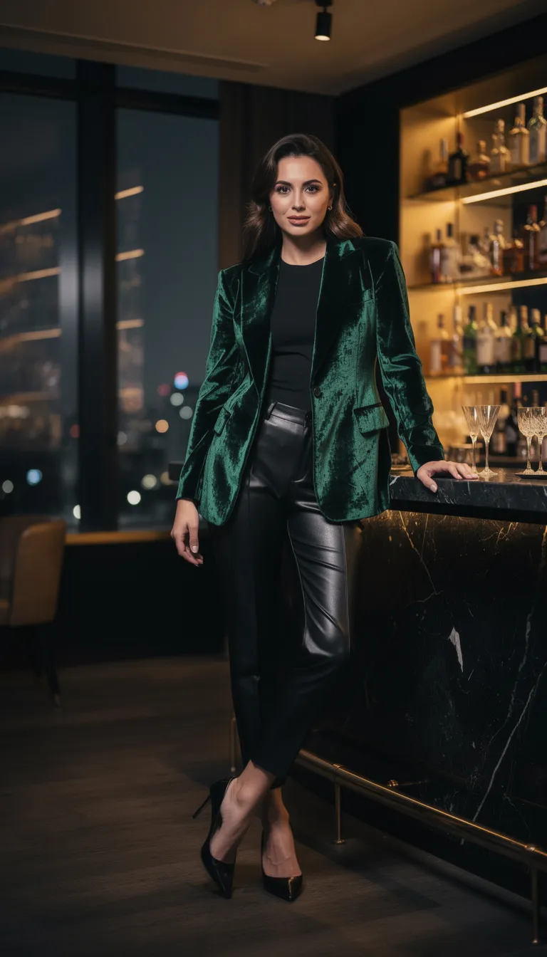 The Velvet Blazer & Leather Pants