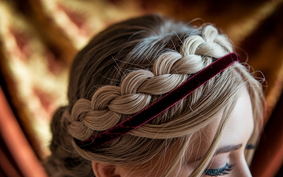 The Woven Velvet Ribbon Crown Braid