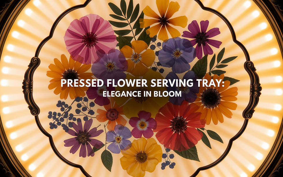 Pressed Flower Serving Tray: Elegance in Bloom