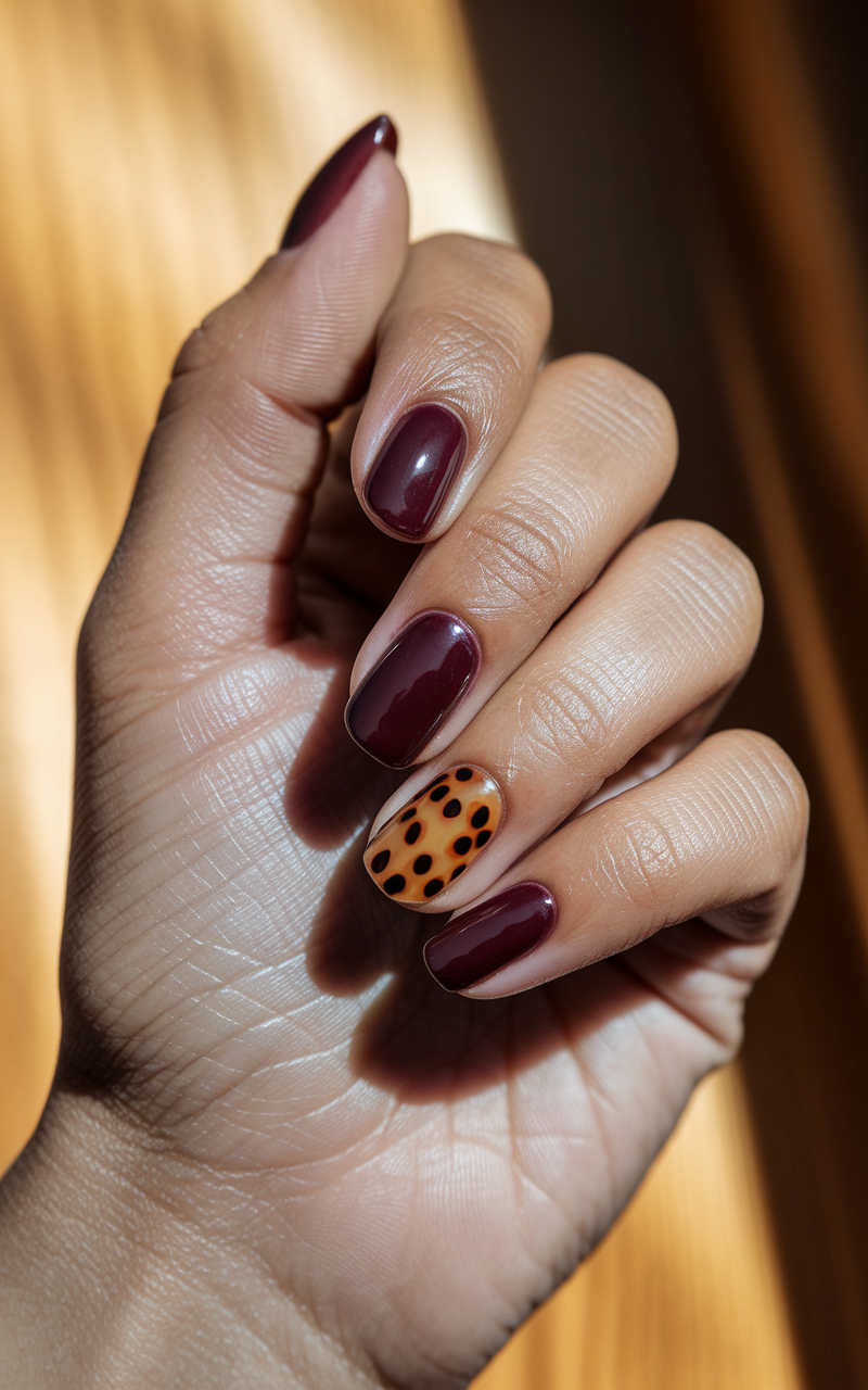 The Tortoiseshell Touch: Burgundy & Tortie Accents