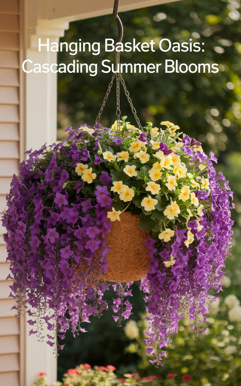 Hanging Basket Oasis: Cascading Summer Blooms
