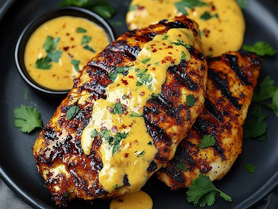 Easy Spicy Grilled Chicken with Homemade Cheddar Sauce That’ll Blow Your Mind!