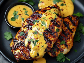 Easy Spicy Grilled Chicken with Homemade Cheddar Sauce That’ll Blow Your Mind!
