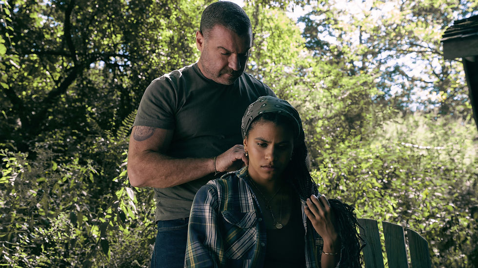 Liev Schreiber and Zazie Beetz in an official Nocturne Season 1 still