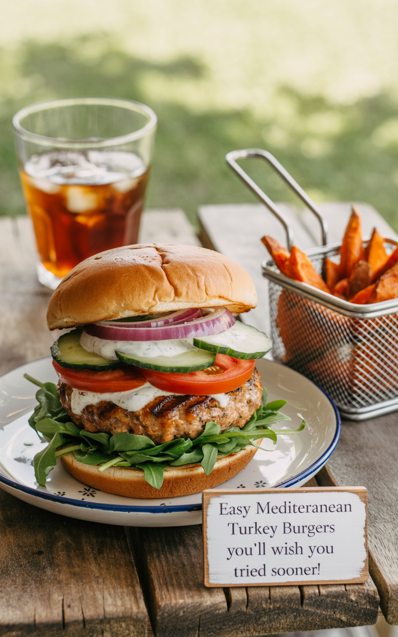 Easy Mediterranean Turkey Burgers You’ll Wish You Tried Sooner!