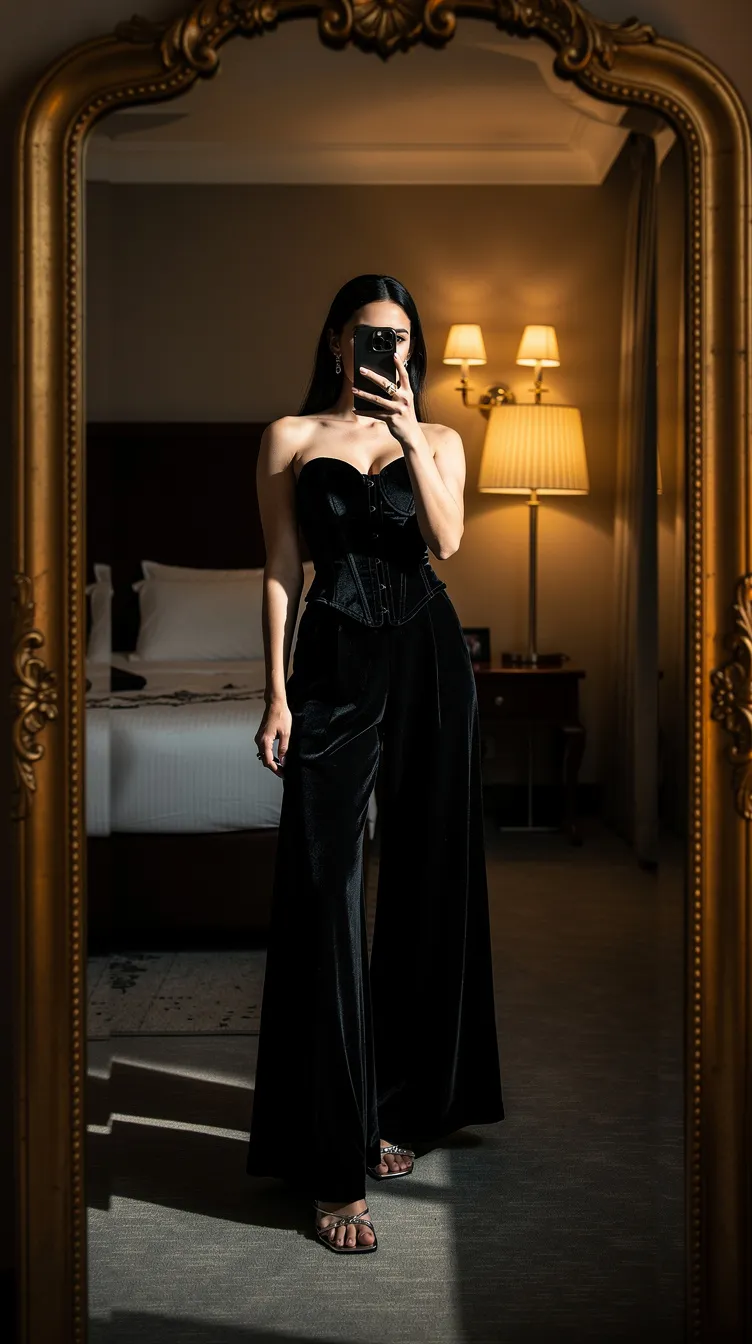 Corset + Black Trousers + Heels