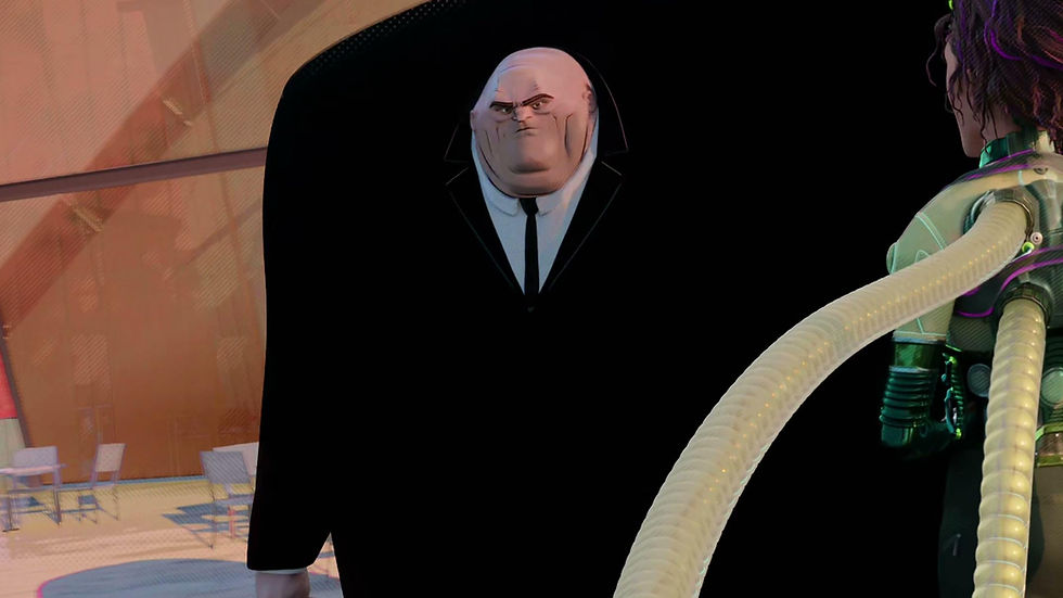 Kingpin and Olivia Octavius at Alchemax