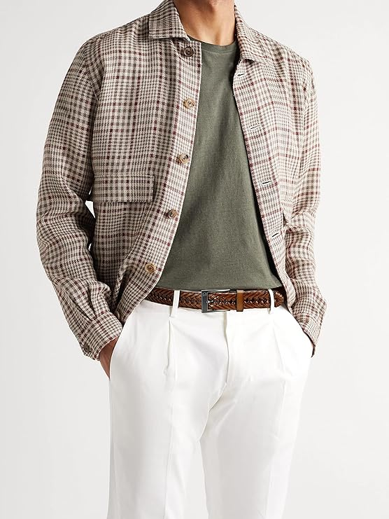 The MERIT OCEAN Woven Braided Leather Belt