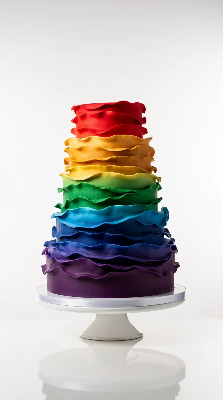Ombre Rainbow Tiers