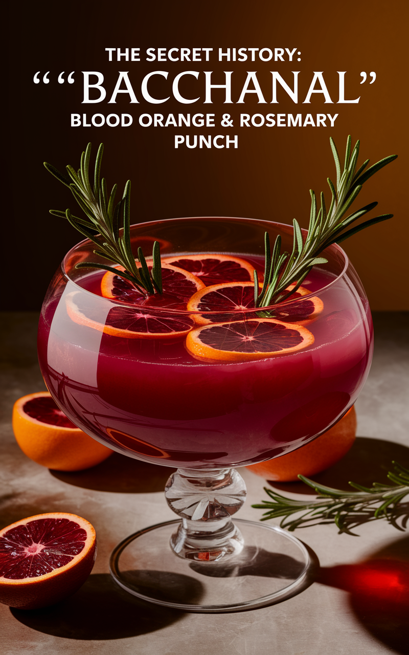 The Secret History: The 'Bacchanal' Blood Orange & Rosemary Punch