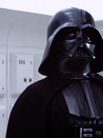 Darth Vader in Star Wars: A New Hope (1977).