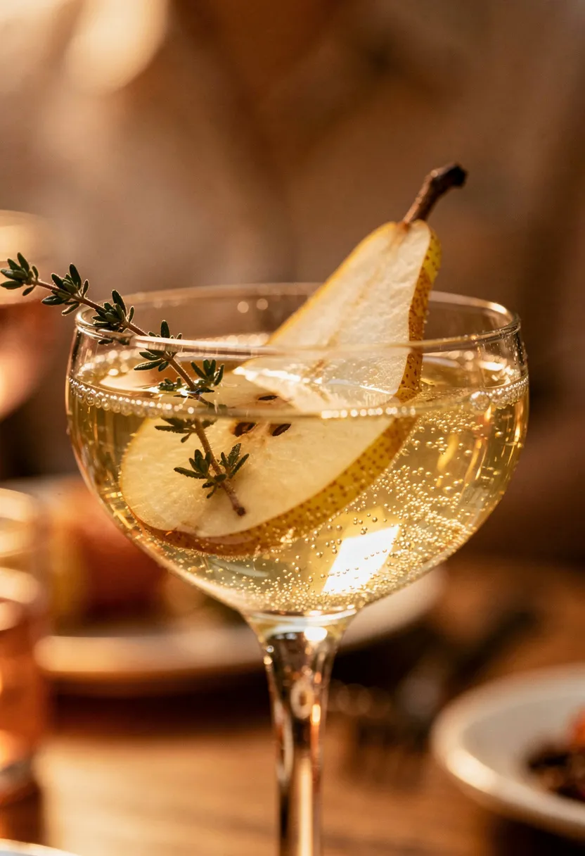 The Spiced Pear & Thyme Spritz
