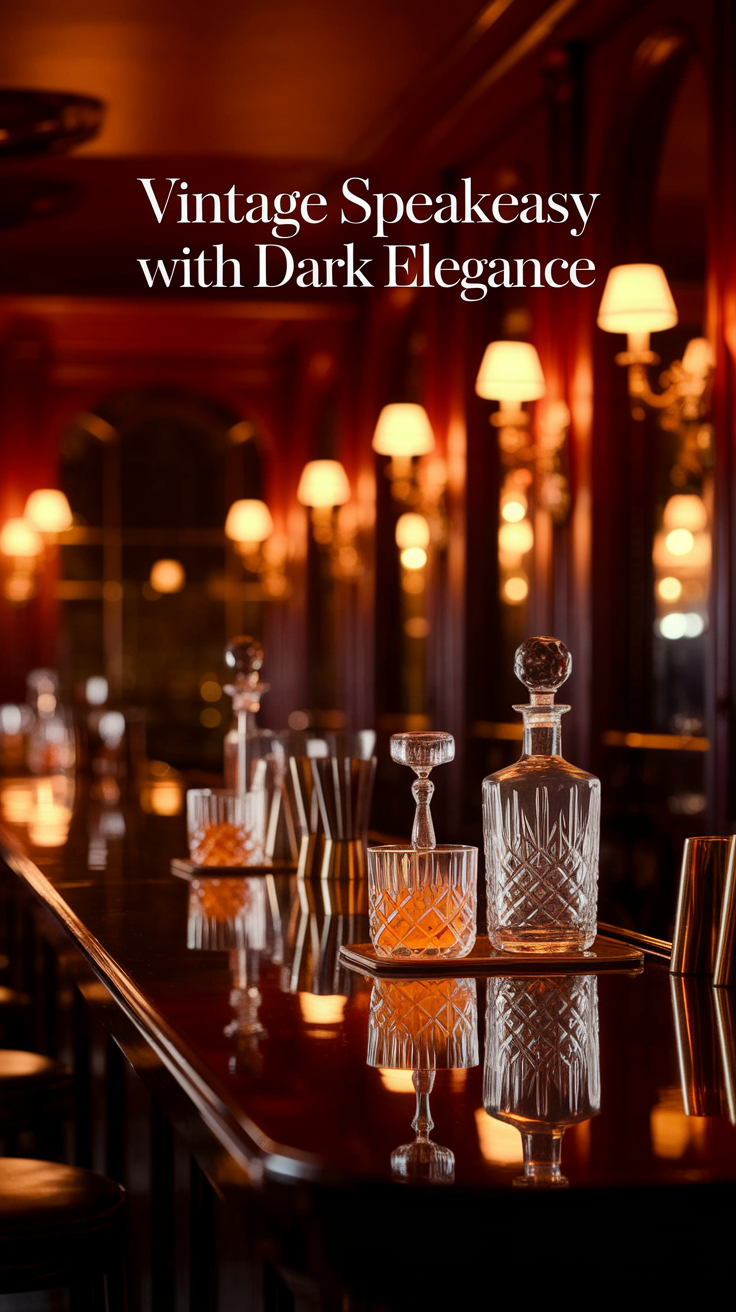 Vintage Speakeasy with Dark Elegance