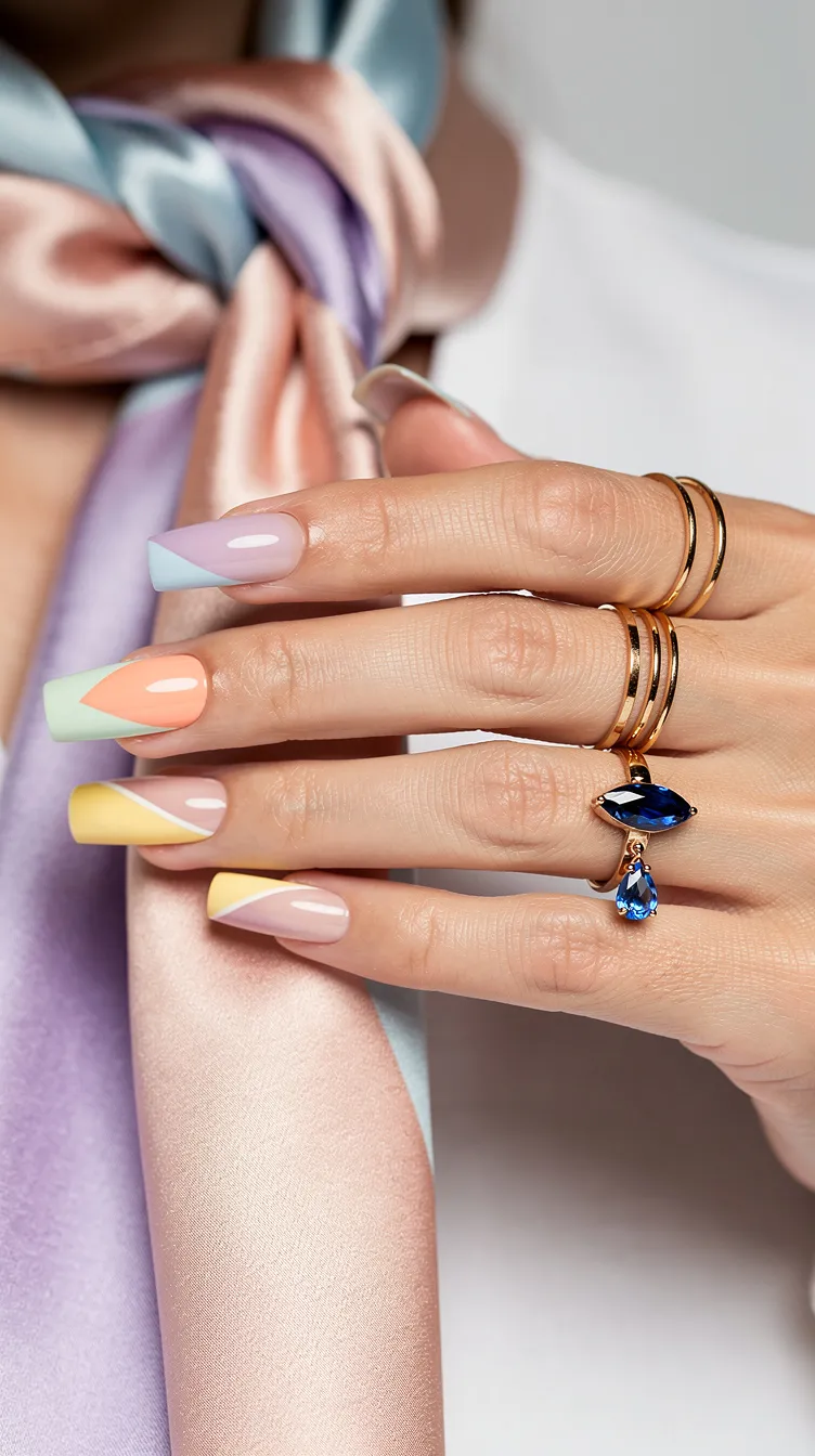 Side Pastel French Tips