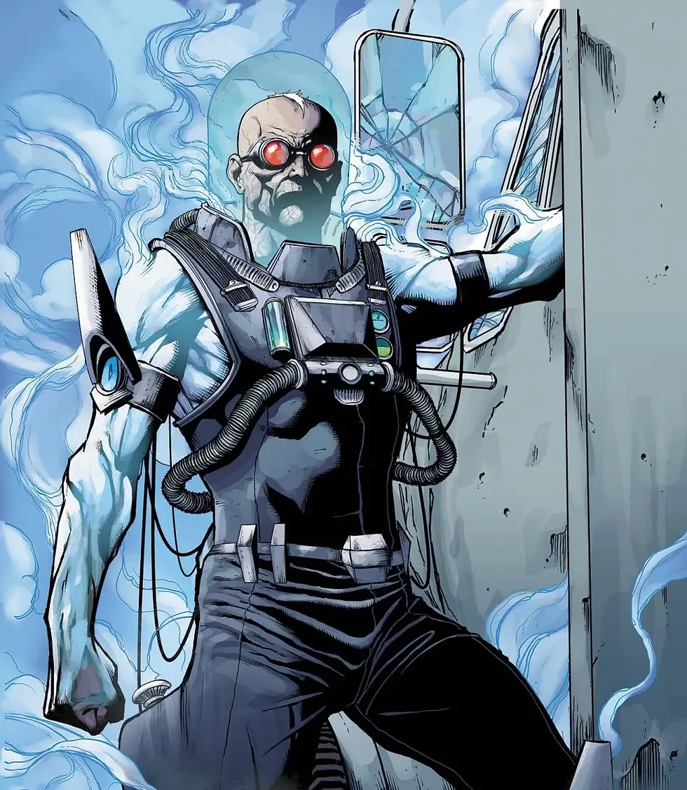 Batman villain artwork accompanying the section on Mr. Freeze.