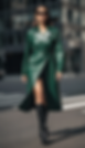 The Forest Green Leather Trench