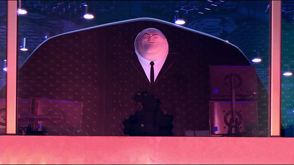 Kingpin at the collider in Into the Spider-Verse
