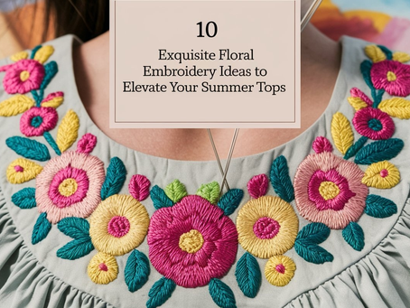 10 Exquisite Floral Embroidery Ideas to Elevate Your Summer Tops