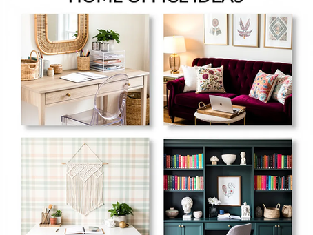 14 Boho-Preppy Home Office Ideas