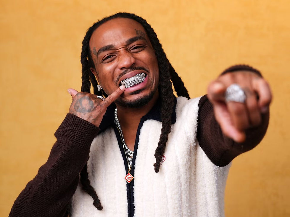 Artist image accompanying the QRÖMELIFE review for Quavo.