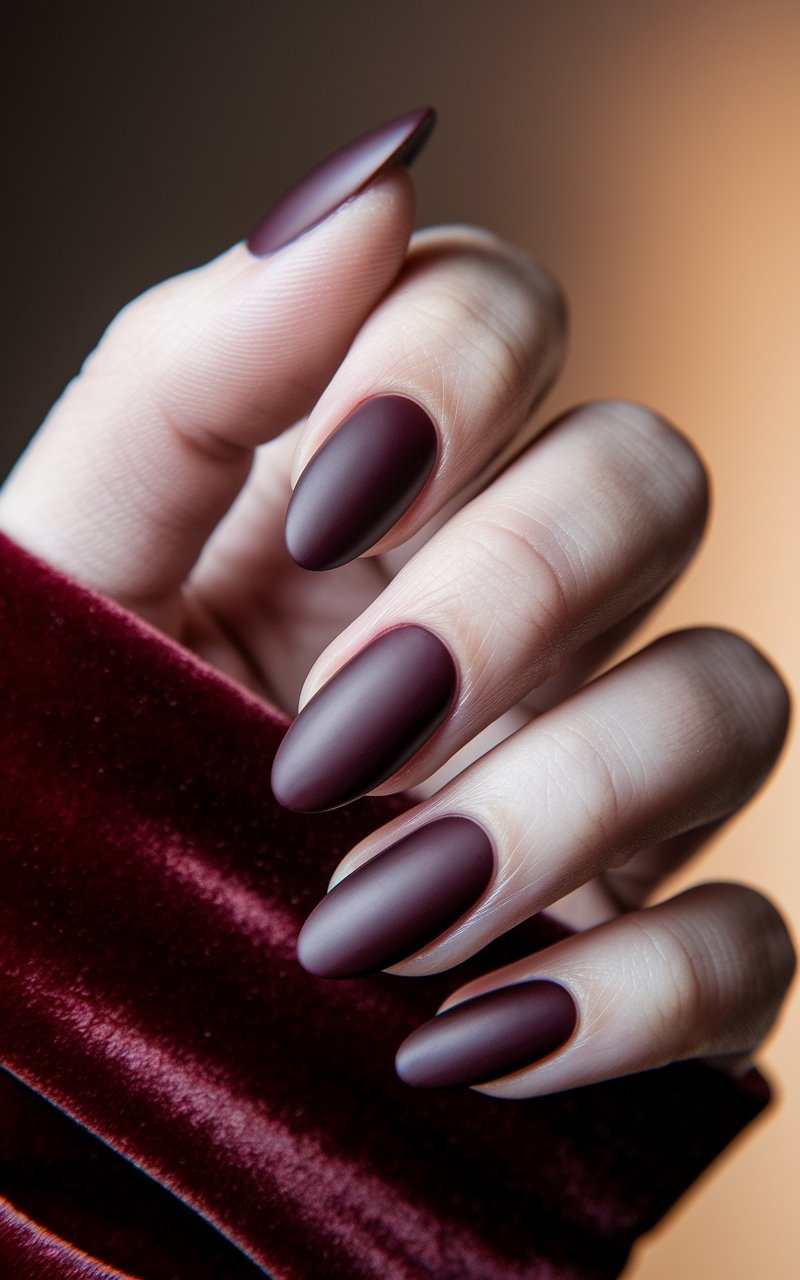 The Velvet Touch: Sophisticated Matte Burgundy