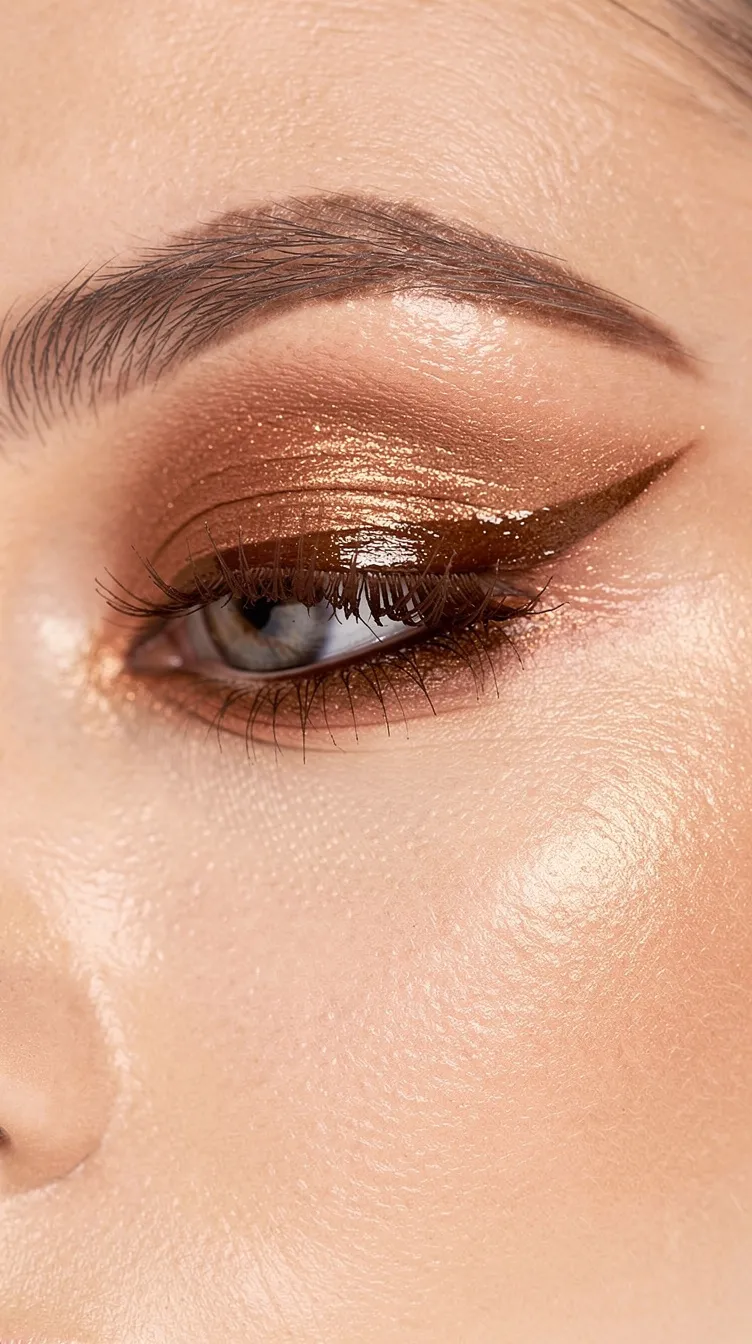 Bronze Eyeliner Wings