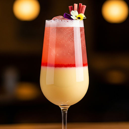 The Quirky Dessert Cocktail: Rhubarb & Custard Cocktail