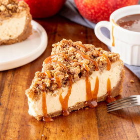 Caramel Apple Cheesecake for Fall and Thanksgiving
