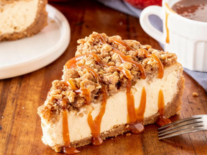 Caramel Apple Cheesecake for Fall and Thanksgiving