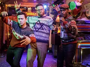 Seth Rogen, Joseph Gordon-Levitt, and Anthony Mackie in The Night Before