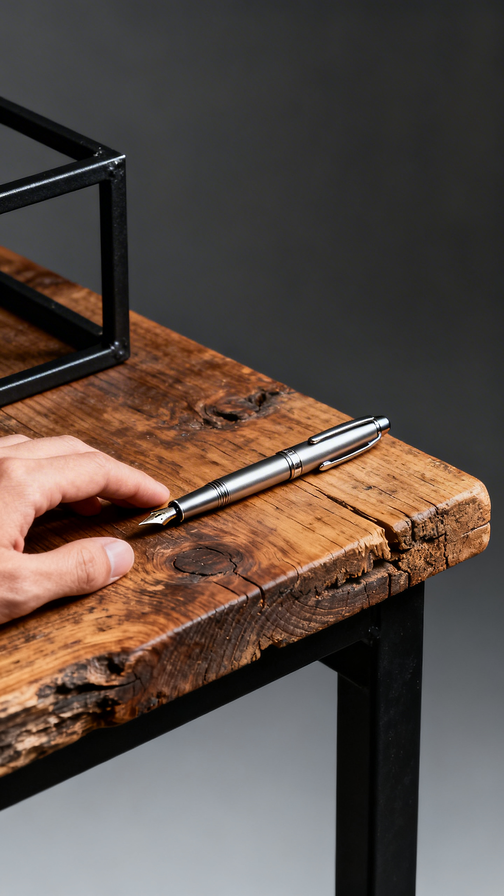 Industrial Steel and Wood Desk