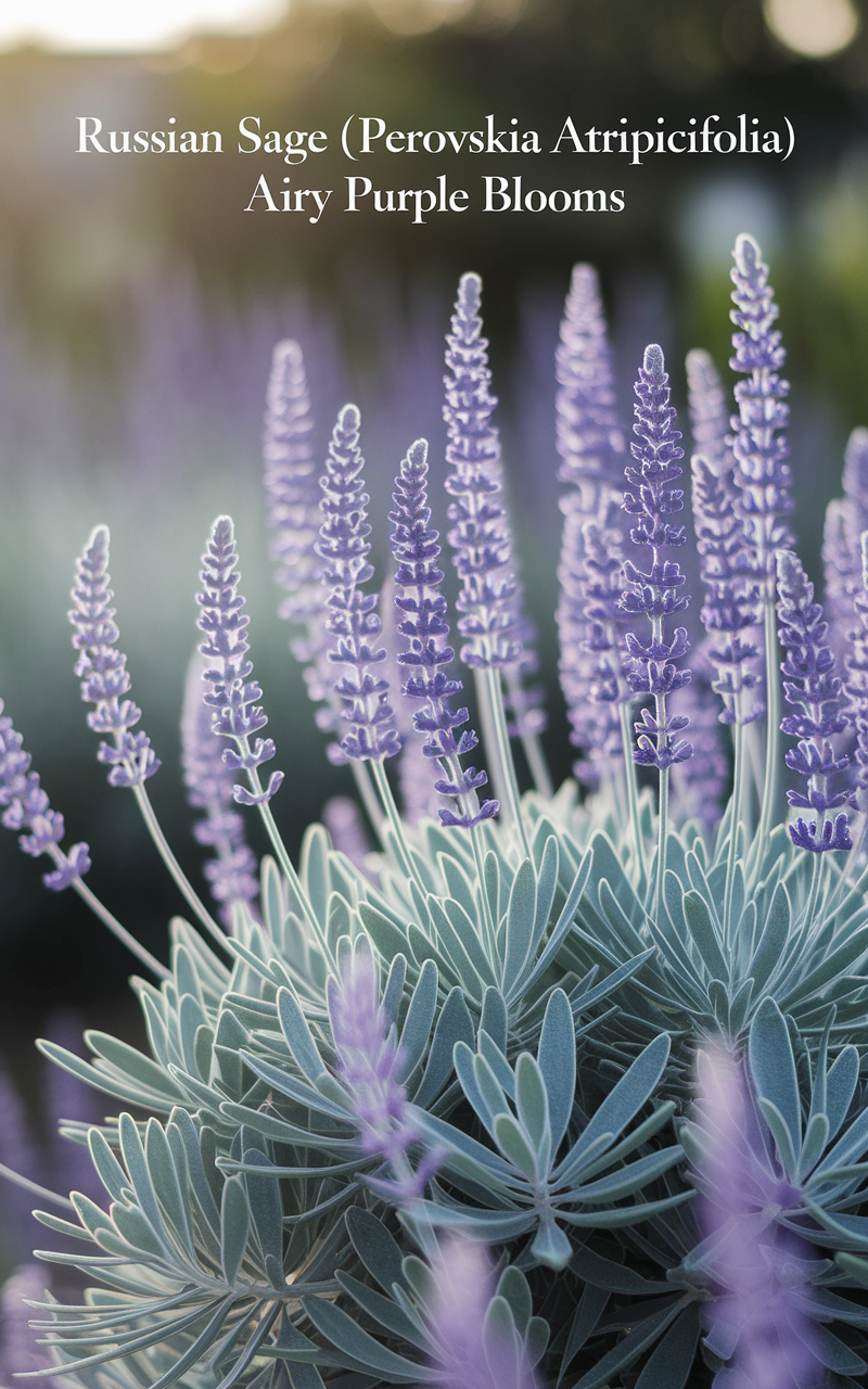 Russian Sage (Perovskia atriplicifolia): Airy Purple Blooms