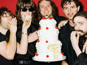 Artist image accompanying the Songs From the Wedding Cake review for Blossoms.