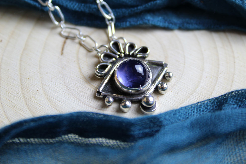 Thumbnail: Iolite Evil Eye Necklace