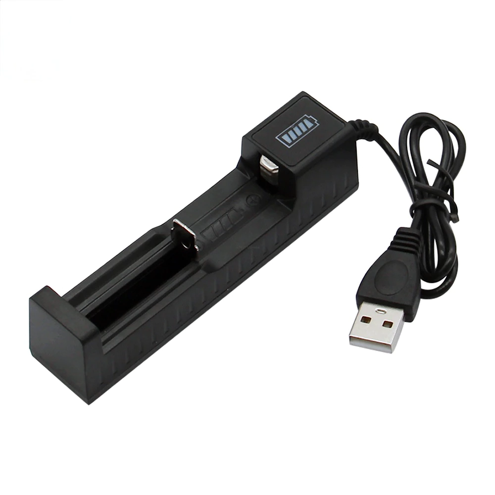 Miniatură: 2021 Universal 1/2 Slot Battery 3.7V 18650 26650 14500 17670 USB Charger Smart