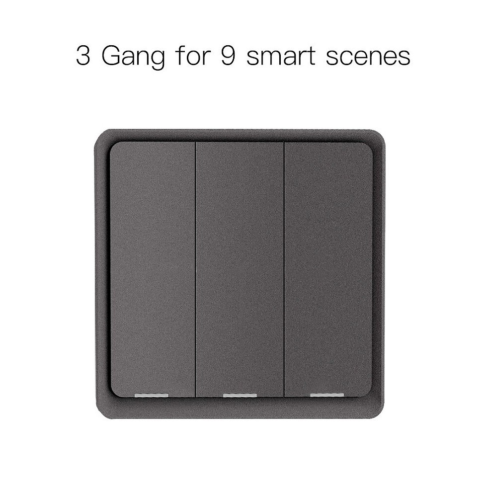 Miniatură: 4 Gang Tuya ZigBee Wireless 12 Scene Switch Push Button Controller Battery