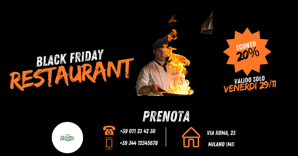 Miniatura: Template Canva Ristorante Black Friday
