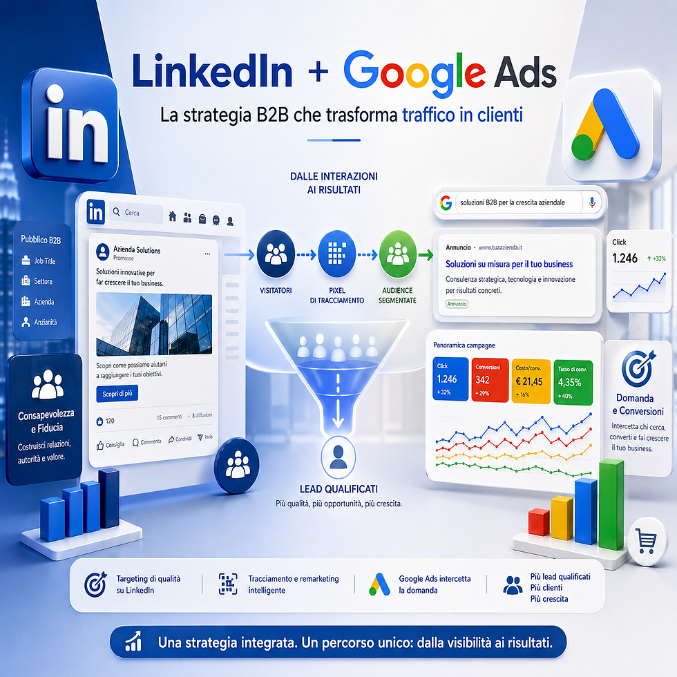 LinkedIn e Google Ads insieme: la strategia B2B che porta clienti qualificati (e non la conosce quasi nessuno)