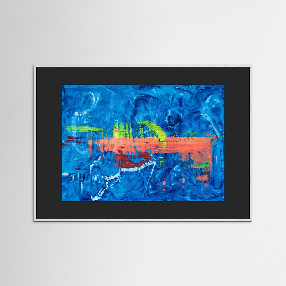 Thumbnail: - Contemplation In Orange On Blue 