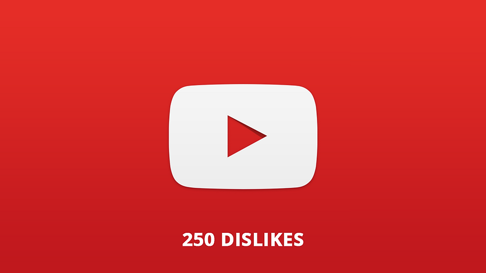 250 Dislikes Youtube