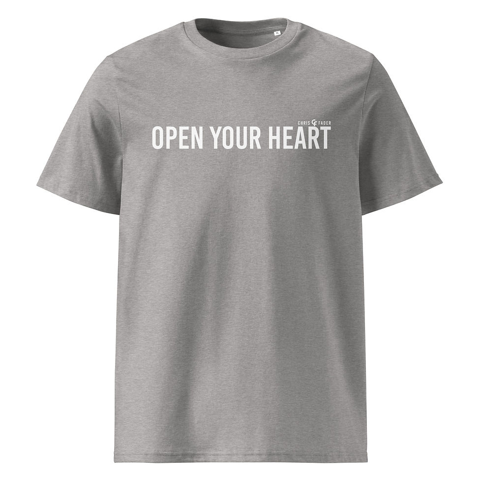 Miniaturbild: OPEN YOUR HEART Unisex T-Shirt, 100% Bio-Baumwolle
