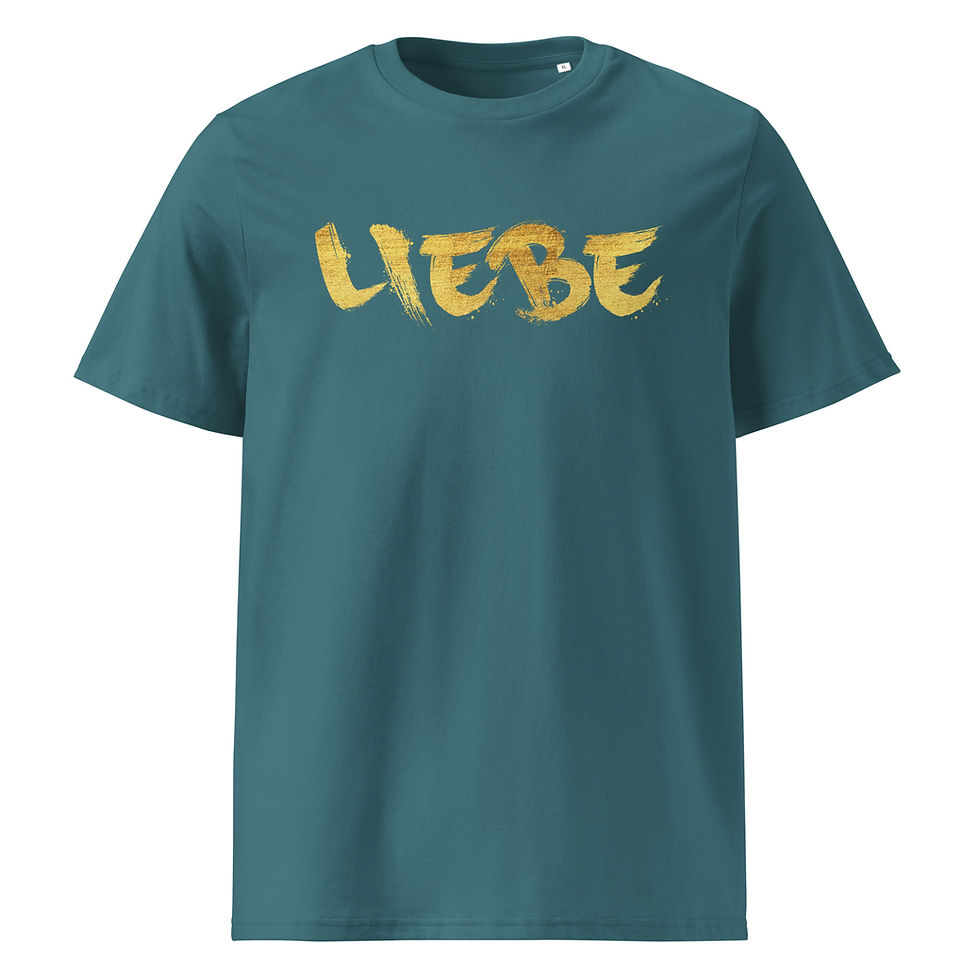 Miniaturbild: LIEBE Unisex T-Shirt, 100% Bio-Baumwolle